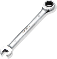 SORAKO 15mm Ratchet Spanner, 72-Tooth 12-Point Combination Wrench with 5° Swing Arc, Reversible Direction for DIY, Automotive & Workshop Use