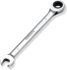 SORAKO 21mm Ratchet Spanner, 72-Tooth Combination Wrench with 12-Point Ratcheting Ring & Fixed Open End