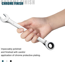 SORAKO 21mm Ratchet Spanner, 72-Tooth Combination Wrench with 12-Point Ratcheting Ring & Fixed Open End