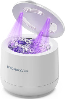 HYCHIKA 45kHz Ultrasonic Retainer Cleaner, 200mL Dental Cleaning Pod with 4 Modes & Digital Timer for Retainers, Dentures, Aligners & Night Guards – White