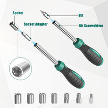 HYCHIKA 51-Piece Magnetic Screwdriver Set, CR-V Screwdrivers & Precision Bits with Torx, Phillips, Pozidriv, Slotted, Hex, Sockets & Storage Rack
