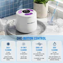 HYCHIKA 45kHz Ultrasonic Retainer Cleaner, 200mL Dental Cleaning Pod with 4 Modes & Digital Timer for Retainers, Dentures, Aligners & Night Guards – White