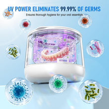 HYCHIKA 45kHz Ultrasonic Retainer Cleaner, 200mL Dental Cleaning Pod with 4 Modes & Digital Timer for Retainers, Dentures, Aligners & Night Guards – White