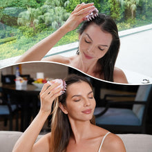 SHINLEA 2-in-1 Silicone Scalp Massager & Shampoo Brush, Double-Sided Hair & Scalp Brush for Wet & Dry Use, Flexible Manual Head Massager – Pink
