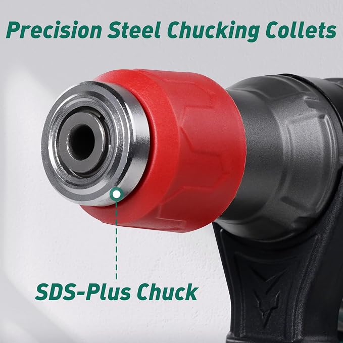 HYCHIKA 900W SDS Plus Rotary Hammer Drill, Corded Hammer Drill & Chisel with Safety Clutch for Concrete, Masonry, Brick & Demolition