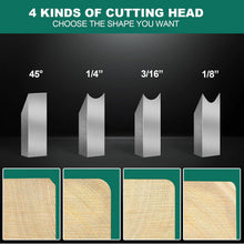 HYCHIKA 45° Chamfer Plane for Woodworking, Adjustable Edge Planer with 4 Cutter Heads, Dual Bubble Levels & Ergonomic Handle for Trimming and Corner Chamfering