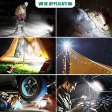 HYCHIKA 50W LED Work Light, 5500LM Portable Site Light with 360° Adjustable Foldable Stand, IP65 Weather-Resistant 6500K Daylight Floodlight for Workshop, Garage, Construction & Outdoor Use