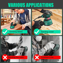 SORAKO 350W Random Orbital Sander, 125mm Electric Sander with 6 Variable Speeds, Dust Collection & 16 Sanding Discs for Wood, Furniture & DIY