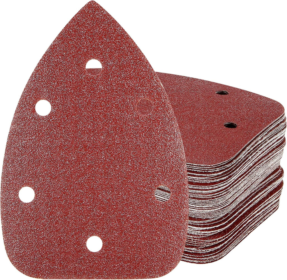 HYCHIKA 60PCS Mouse Sander Pads, 140 × 90mm 6-Hole Hook & Loop Sanding Sheets, 60/80/100/120/180/240 Grit, for HYCHIKA 200W Mouse Sander FL118A