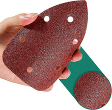 HYCHIKA 60PCS Mouse Sander Pads, 140 × 90mm 6-Hole Hook & Loop Sanding Sheets, 60/80/100/120/180/240 Grit, for HYCHIKA 200W Mouse Sander FL118A